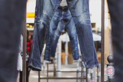 Adding green to blue denims